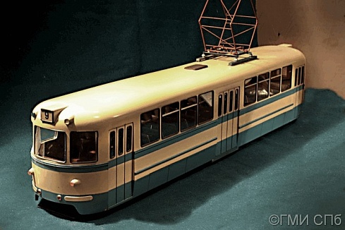 Макет трамвая выпуска 1957-года Ленинградского вагоноремонтного завода. 1967