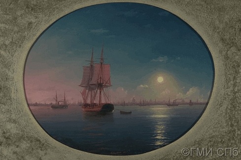 Айвазовский И.К.      Панорама Петербурга с Финского залива.    1848