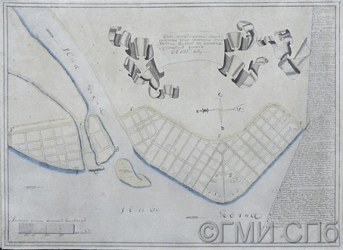 Неизвестный автор. Вновь проектированный план губернскому городу Архангельску. 1782