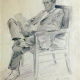 А.Романычев. Портрет Юрия Непринцева. 1957. Бумага, карандаш.
