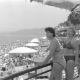 Отдыхающие на сочинском пляже "Ривьера". СССР, около 1970. Фотография. РГАКФД
