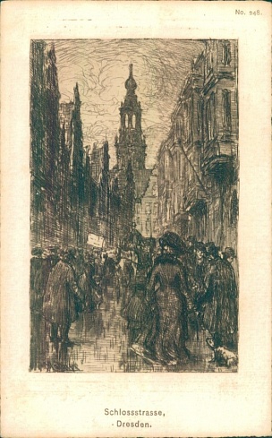 Дрезден. Замковая улица. После 1905