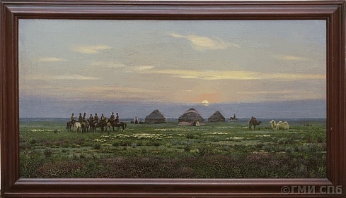 В.И.Ургадулов. Вечерний хотон. 2003