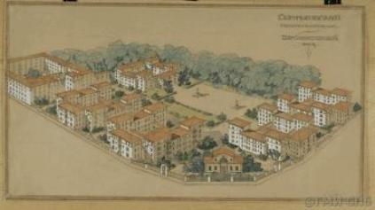 Оль А.А. Конкурсный проект рабочего поселка в Серпухово. 1923