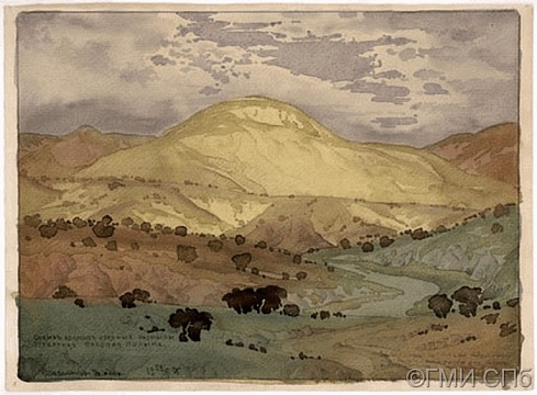 Волошин М. А. Коктебель. Горный пейзаж. 1925