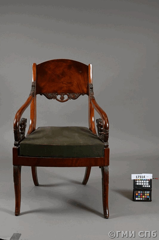 Кресло мягкое, в стиле классицизм. 1820-1830-е