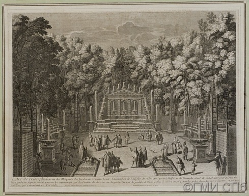 Бакюа, М.    «Триумфальная арка», один из боскетов в саду Версаля.    1715