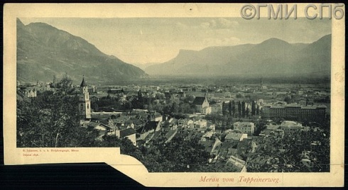 Meran vom Tappeinerweg. (Меран (Мерано), вид с дороги Таппейнервег).  1898