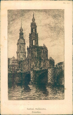 Дрезден. Католическая придворная церковь. После 1905