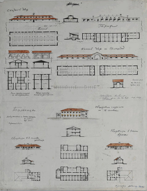 Лансере Н.Е. Конкурсный проект рабочего поселка для "Грознефти". 1923
