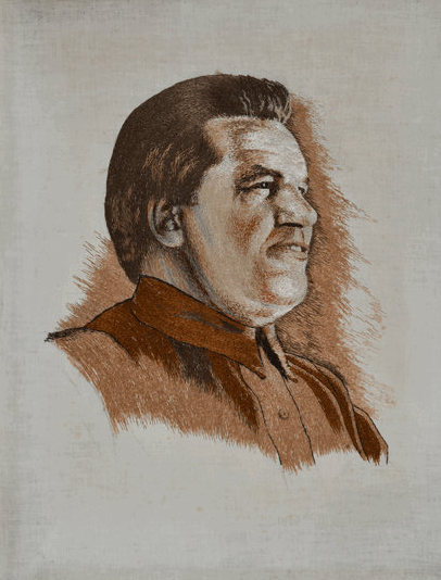 Unknown artist.  Portrait of S. M. Kirov  Second half of the 1930s