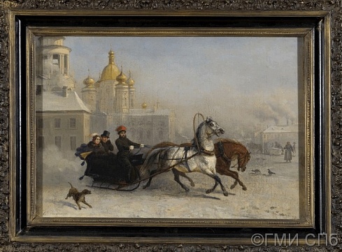 Верне П.М.Ж.            Извозчик на Владимирской площади. 1830-е годы