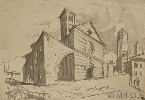 Оль, А.А.        Собор в Сиене (?).       1914
