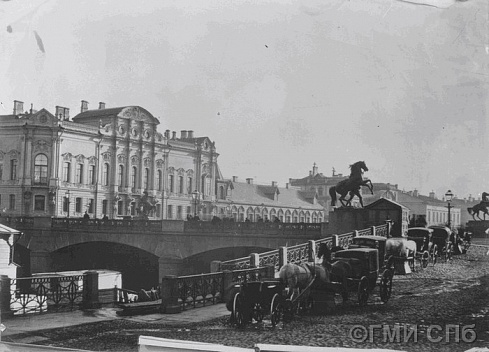 Набережная реки Фонтанки у Невского проспекта. 1870-е годы