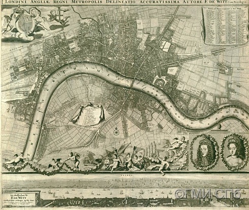 Вит, Ф. де.       План Лондона. [1695]