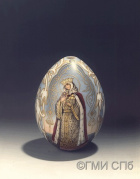 Яйцо пасхальное с изображением княгини Ольги. 1900-е гг. 