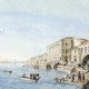 Неизвестный художник. Вид части Дворцовой набережной. 1820-е. Бумага, карандаш, акварель, белила.
