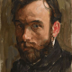 С. Я. Шлейфер. Портрет молодого человека. 1910-е. Картон, масло. ГМИ СПб.