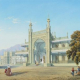 К. Боссоли. Вид дворца в Алупке. 1841. Бумага, гуашь. Государственный Эрмитаж