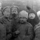 А. А. Блок на фронте среди сослуживцев по 13 инженерно-строительной дружине. Белоруссия. 22 декабря 1916 года. Фотография